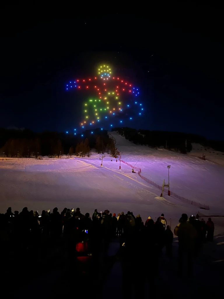 Drone show in Montgenèvre